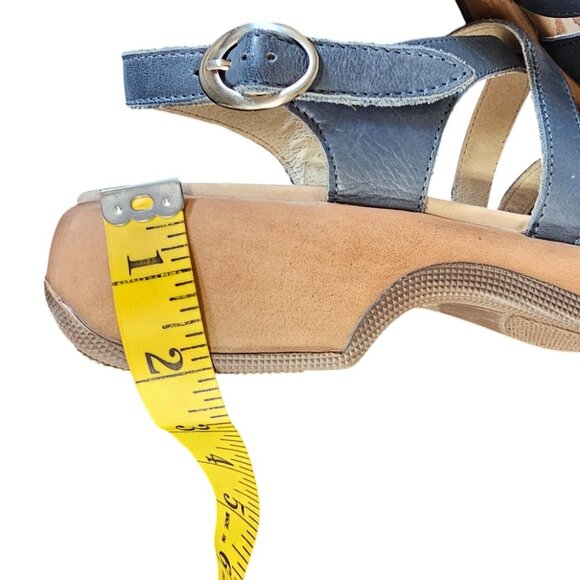 Dansko Womens Lolita Sandals, Strappy, Leather, Blue, Comfort, Size 40 / 9.5-10 - Picture 7 of 10